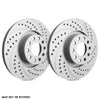SP Performance Double Drilled and Slotted Rotors w/ Gray ZRC Front Pair - 2022+ WRX