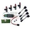 New Provisions Racing Fuel Upgrade Combo 1700x Injectors w/ PnP Adapters and AEM 340lph Fuel Pump - 08-20 STI / 08-14 WRX