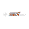 STI Orange Trunkk Emblem w/ Matte Black Border - 15+ WRX/STI