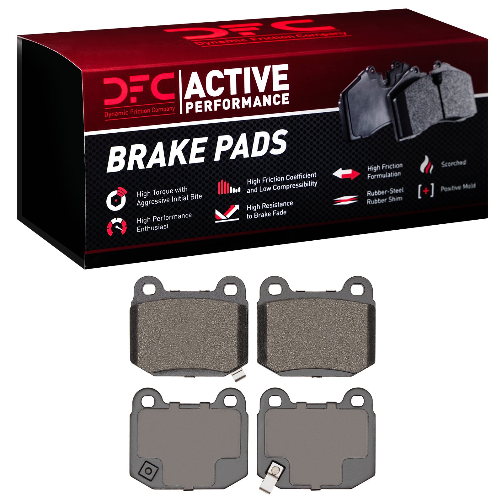 Dynamic Friction Company Active Performance Rear Brake Pads - 2004-2017 STI | 1115-0961-00