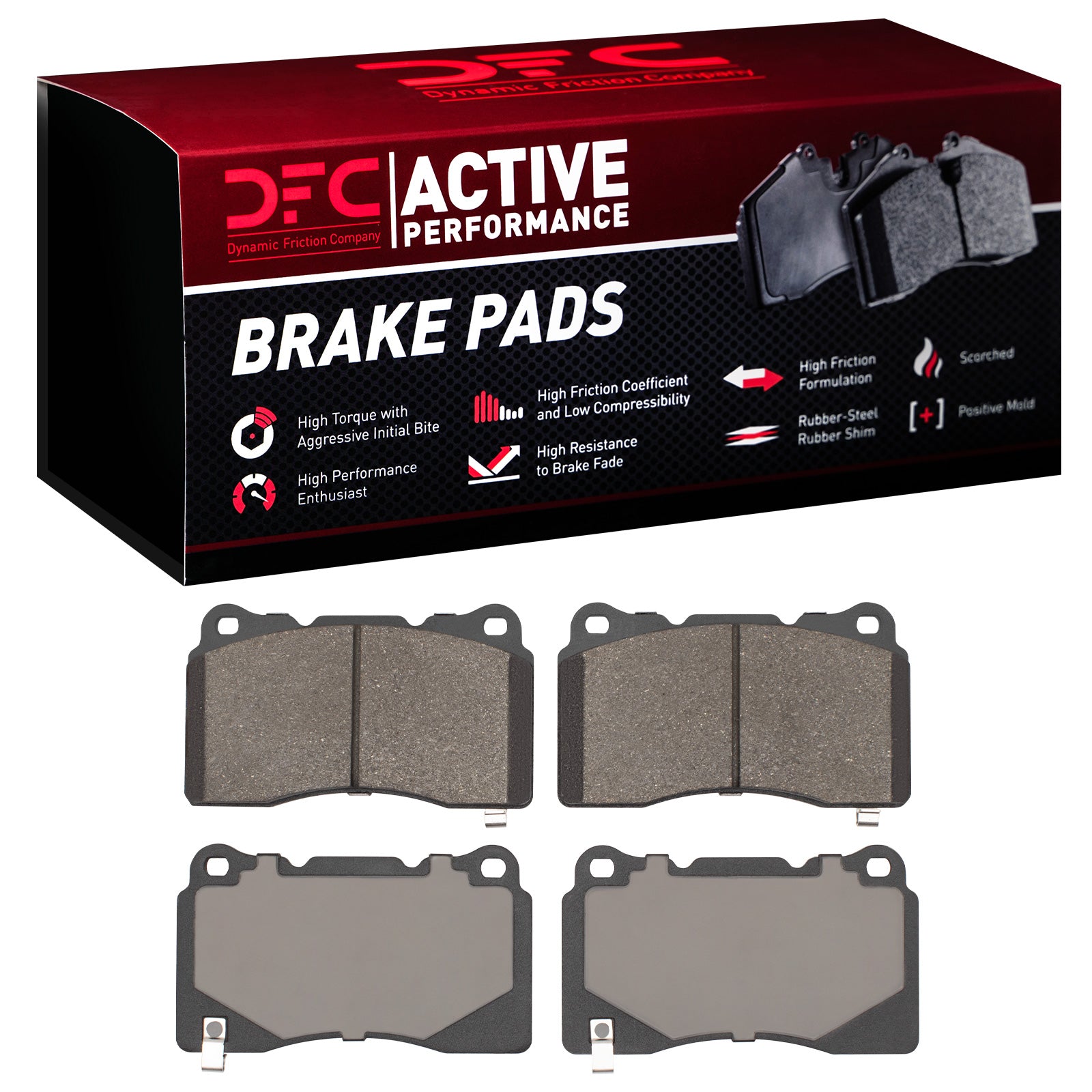 Dynamic Friction Company Active Performance Front Brake Pads - 2004-2017 STI | 1115-1001-00