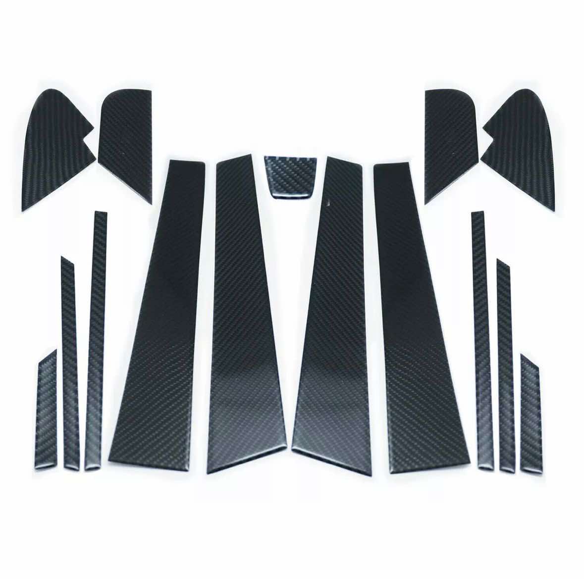 RSI Carbon Fiber Pillar Trim Panel Window Set - 2015-2021 WRX/STI