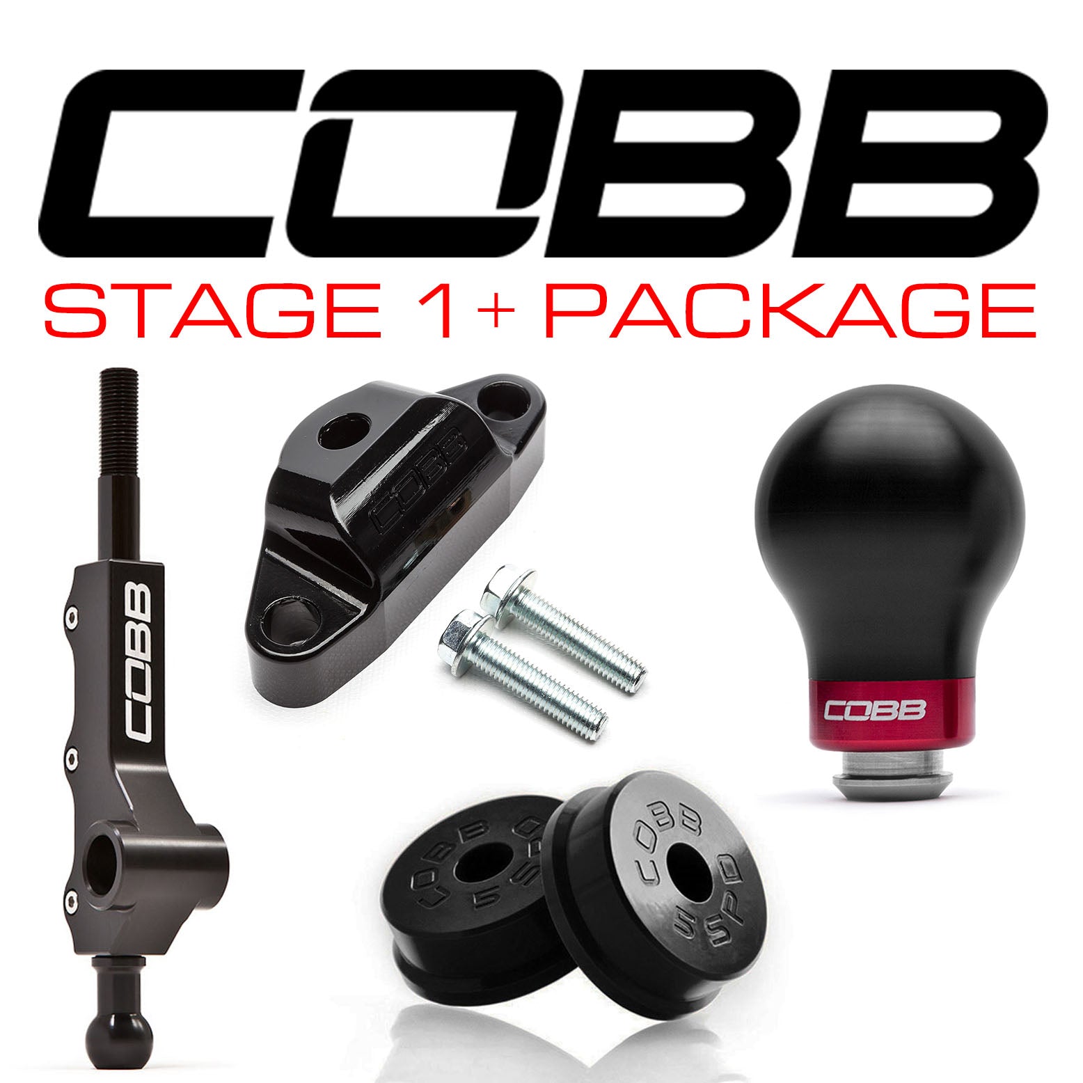 COBB Subaru 2002-2007 WRX 5MT Stage 1+ Drivetrain Package w/ Tall Shifter (Weighted COBB Knob) | 212X11P-WK