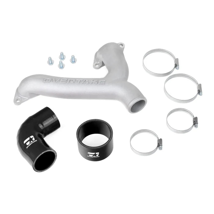 Overtake Top Mount Intercooler Y-Pipe Kit Black - Subaru 2004-2021 STI / 2002-2007 WRX / 2004-2008 FXT | A10385BLK