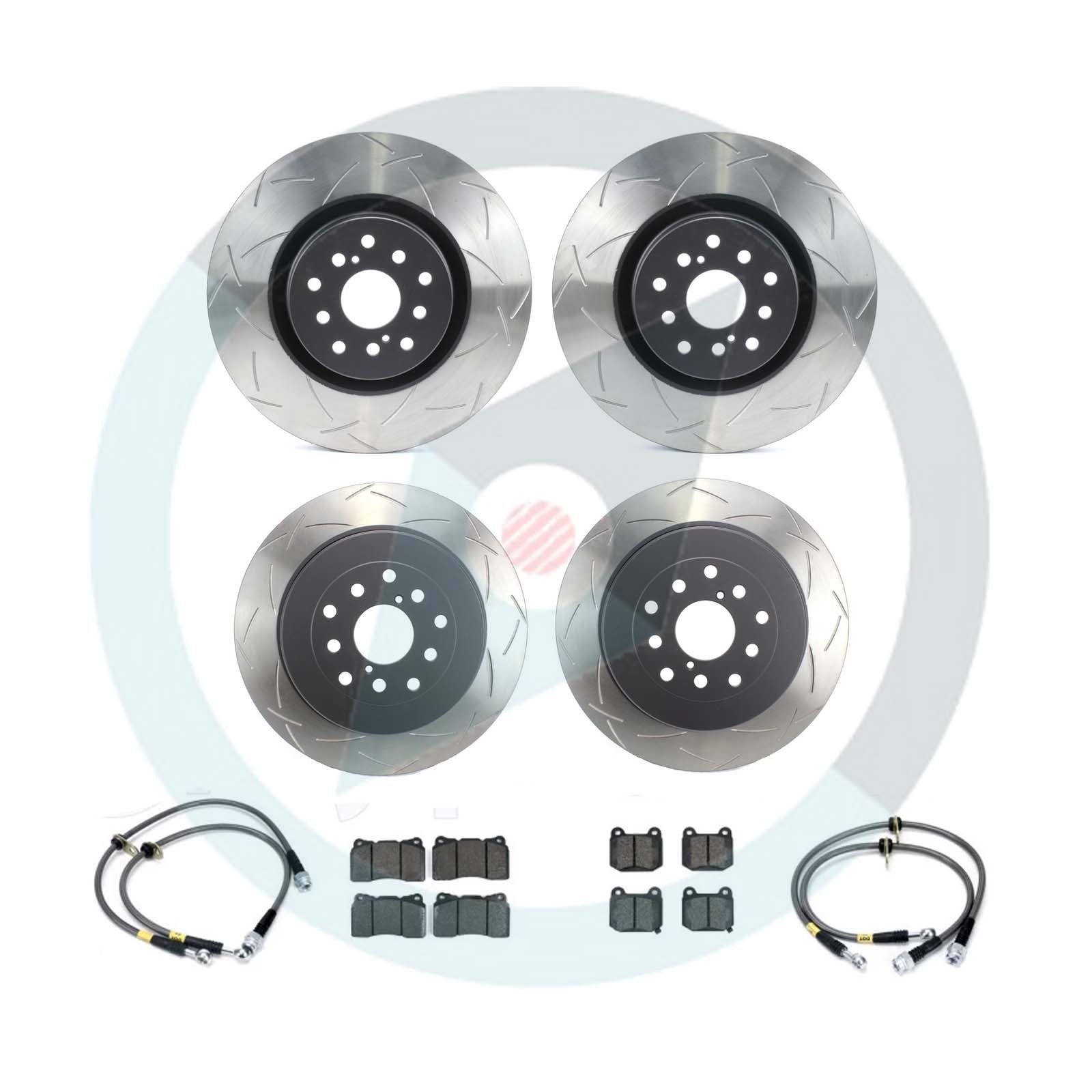 DBA T3 4000 Brake Rotor Package Deal - Choice of Pads - 2022+ WRX w/ Manual Rear Parking Brake