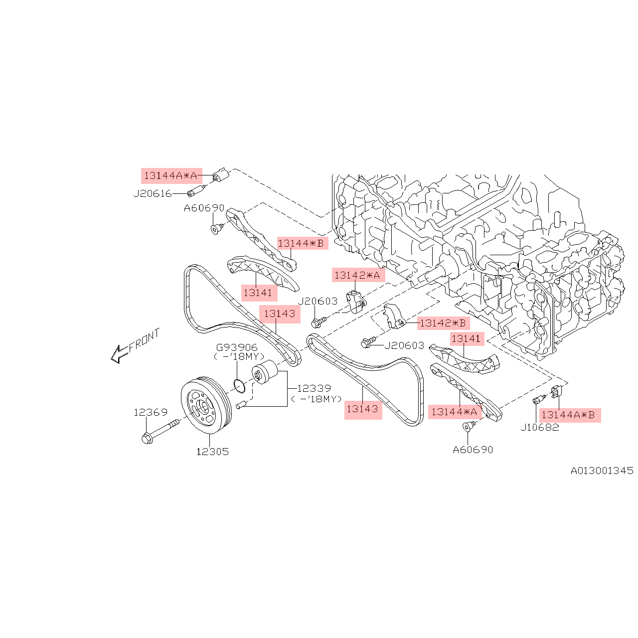 Genuine Subaru OEM Timing Chain Kit - 2015-2021 WRX / 2014-2018 FXT