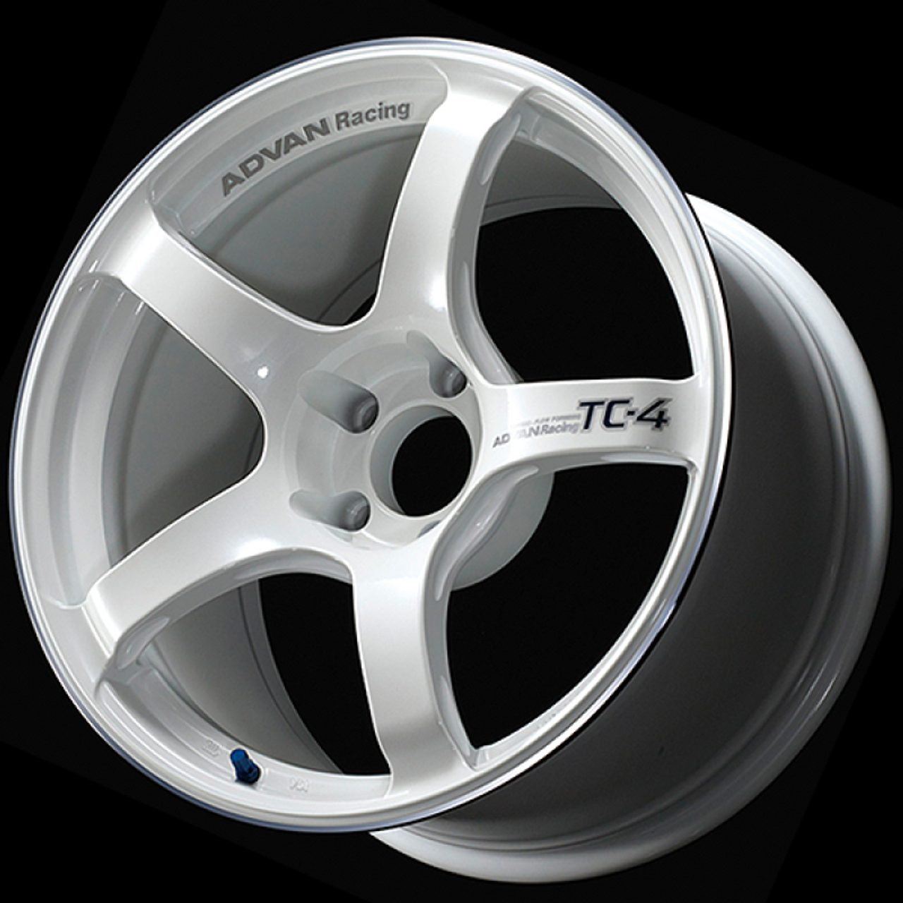 Advan Racing TC-4 18x9.5 +45 5x114.3 Racing White Metallic & Ring Wheel - Universal