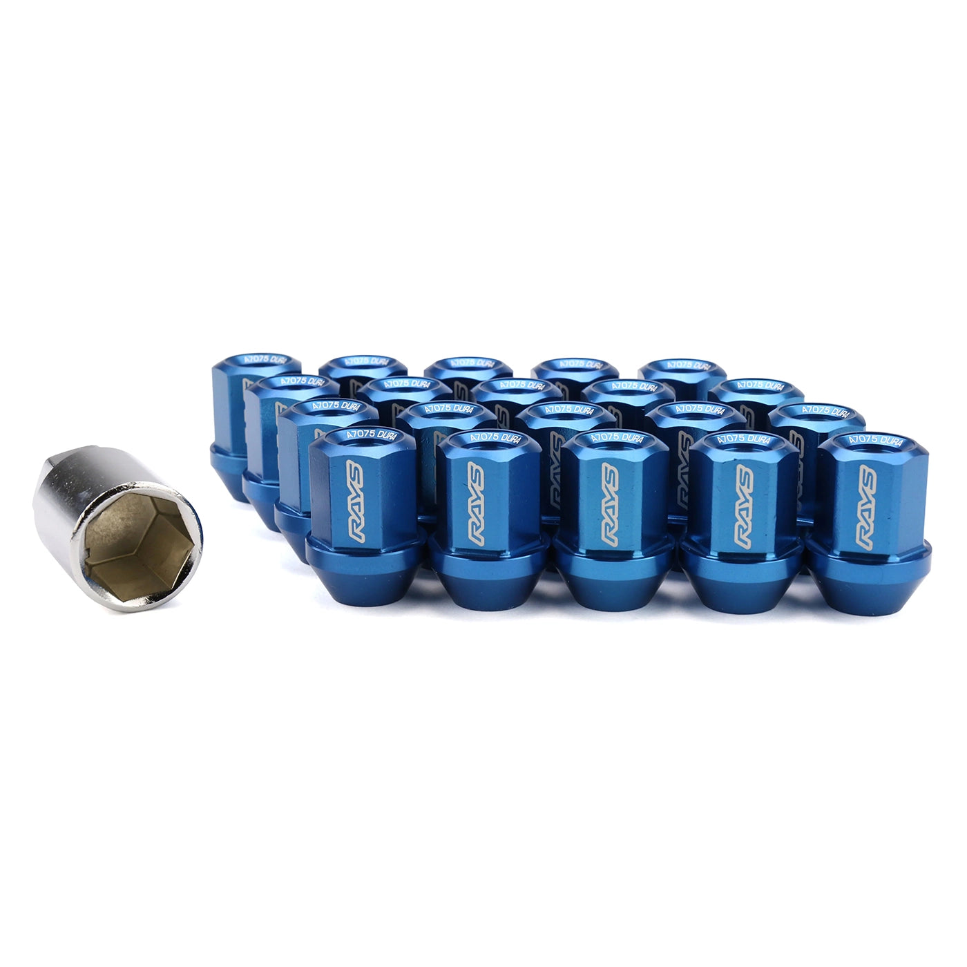 Volk Racing Dura-Nut L32 Straight Type Lug Nuts 12x1.25 Blue - Universal | WDURA3212125U