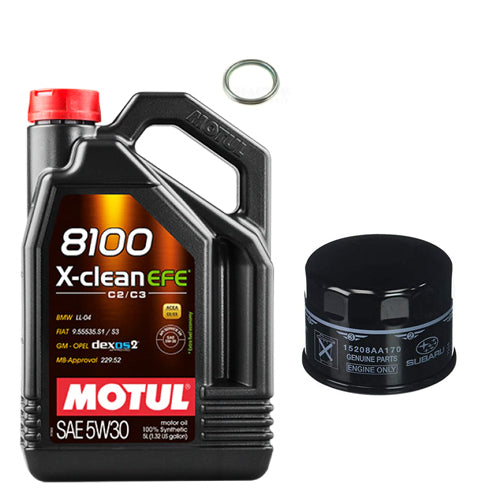 Motul 8100 5W-30 X-Clean EFE Oil and Filter Kit - 22+ WRX