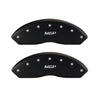 MGP Caliper Covers - Matte Black Finish Silver Engraving - Set of 4 Front/Rear - 15+ WRX