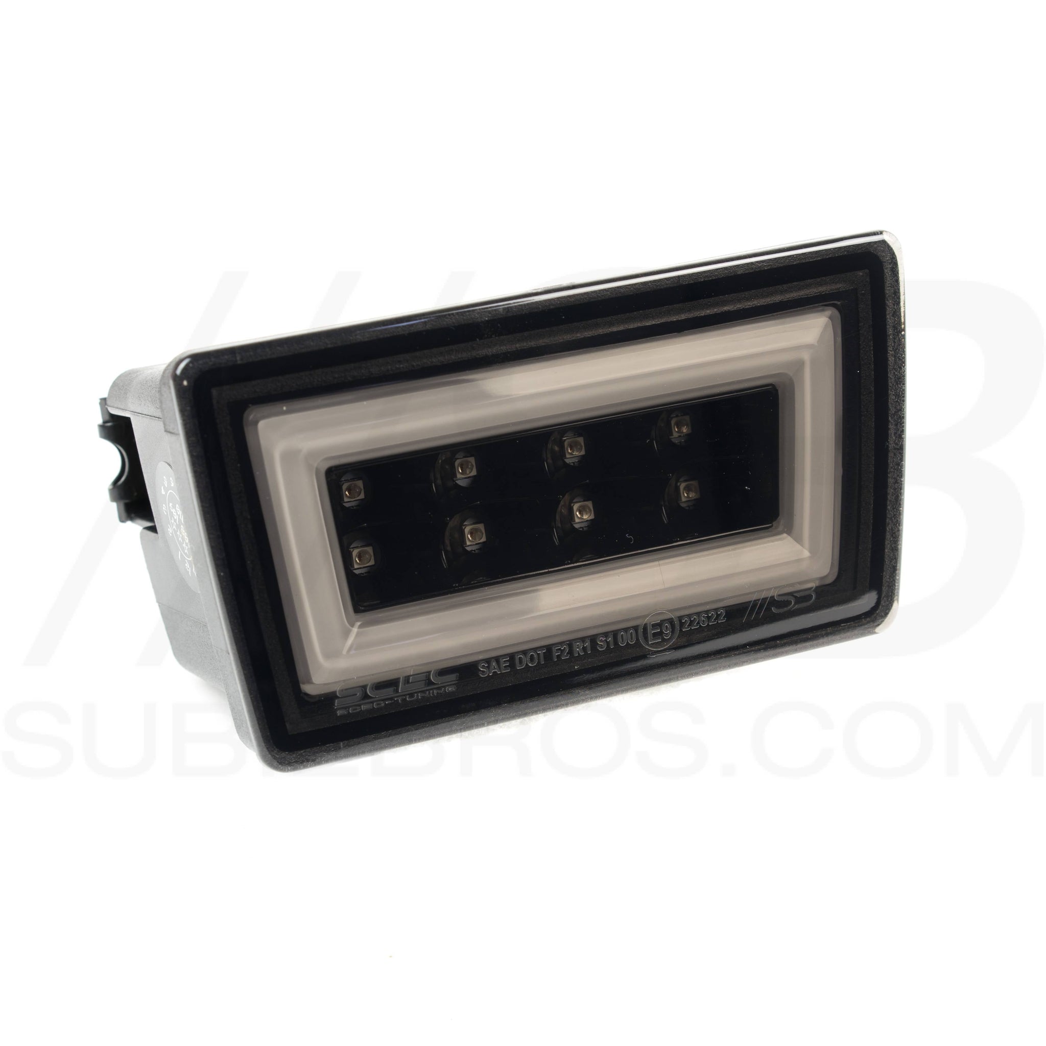 Sp3c Built F1 LED Bar Style Rear Fog Light Smoked Lens White Bar - 22 WRX/STI