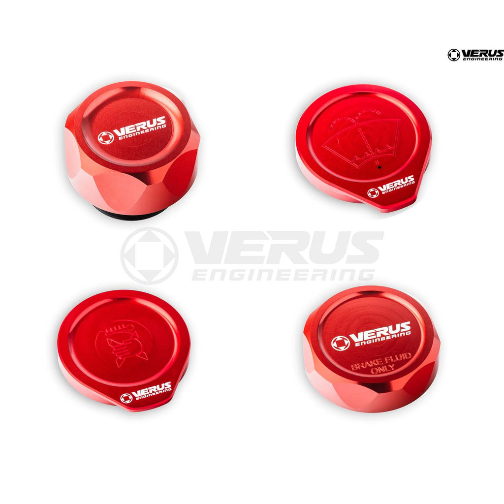 Verus Engineering Engine Bay Cap Set RHS Style Red 22 WRX New