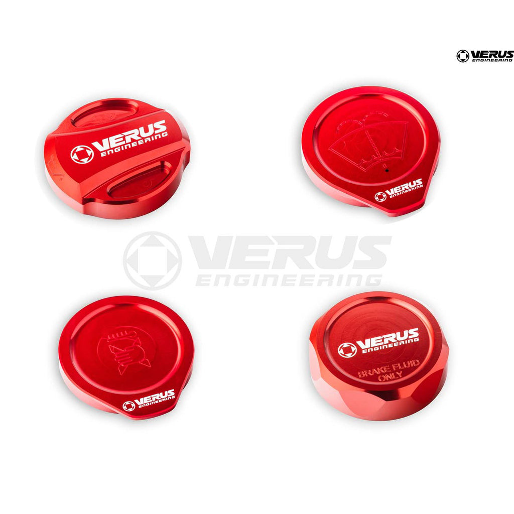 Verus Engineering Engine Bay Cap Set RLA Style Red - 22+ WRX