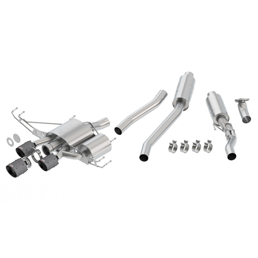 Borla ATAK Catback Exhaust with Carbon Fiber Black Tips - 17+ Civic Type R
