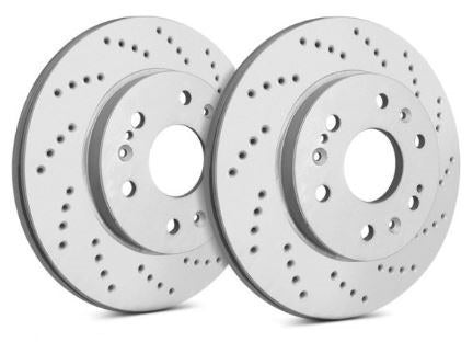 SP Performance Cross Drilled ZRC Rear Rotors (Pair) Subaru STI 2004