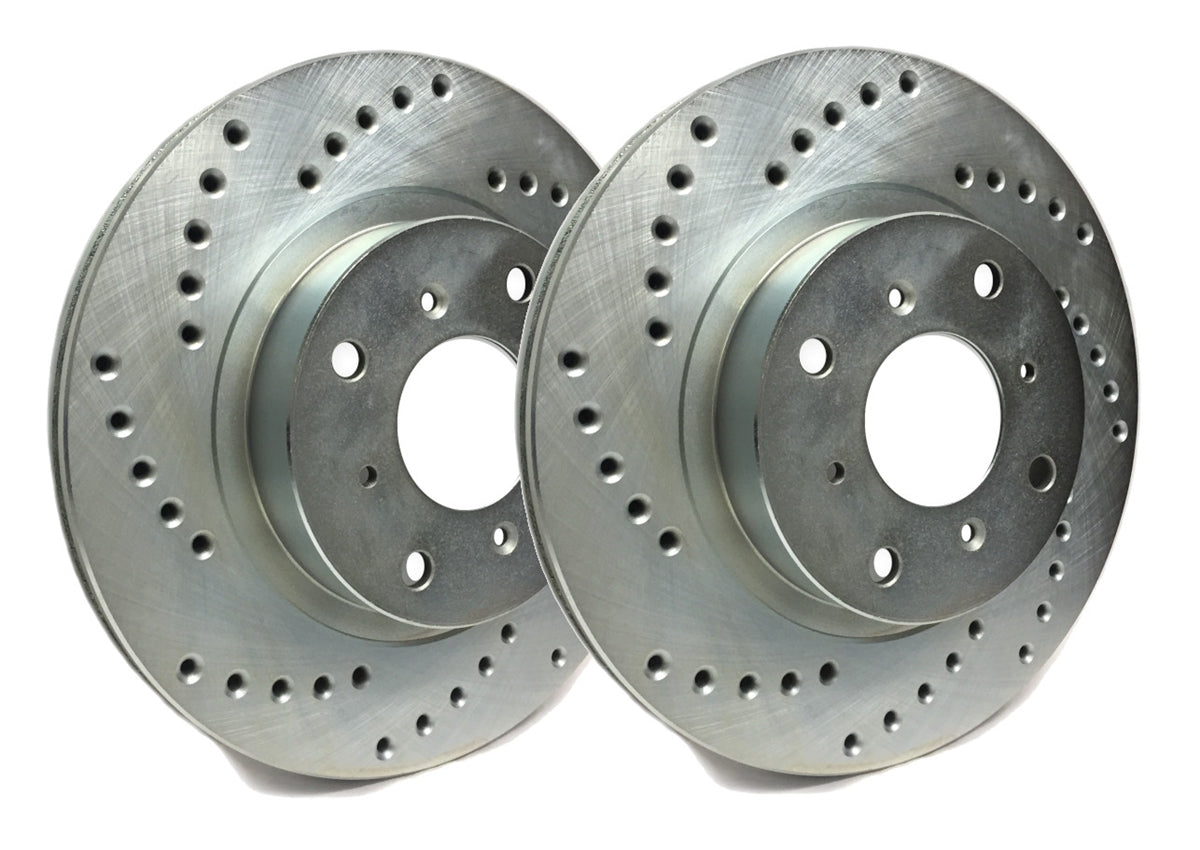 SP Performance Cross Drilled Zinc Rear Rotors (Pair) Subaru WRX 2008-2014