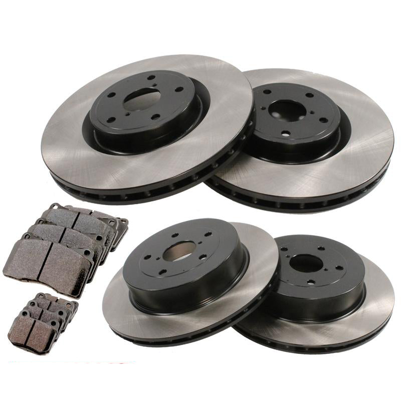 Centric Premium Rotors and Hawk HPS 5.0 Brake Package Deal - 2010-2014 Legacy 2.5i