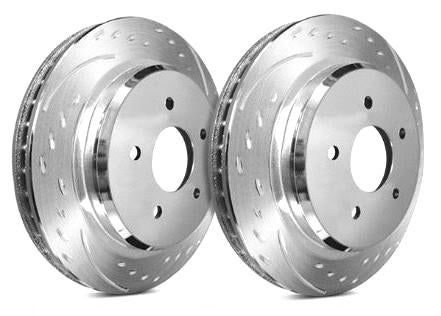 SP Performance Diamond Slot Zinc Front Rotors (Pair) Subaru STI 2005-2017