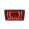SubieBros Ascension F1 LED Rear Fog Light Clear Lens Red Bars Black Base - 11-22 WRX / 11-21 STI