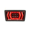 SubieBros Ascension F1 LED Rear Fog Light Clear Lens Red Bars Red Base - 11-22 WRX / 11-21 STI