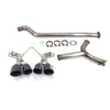 ETS Muffled Catback Exhaust Stealth Black Tips Non Resonated - 2022+ WRX