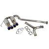 ETS Quiet Catback Exhaust System Non-Resonated w/ Blue Tips - 2015-2021 WRX/STI