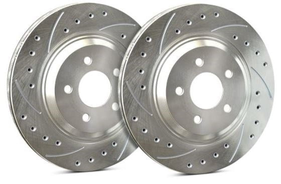 SP Performance Drilled & Slotted Zinc Front Rotors (Pair) Subaru WRX (non eyesight) 2015-2018