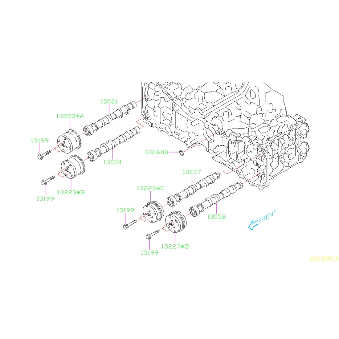 Subaru OEM Engine Timing Camshaft Sprocket Driver Side Intake - 15-21 WRX | 13322AA081