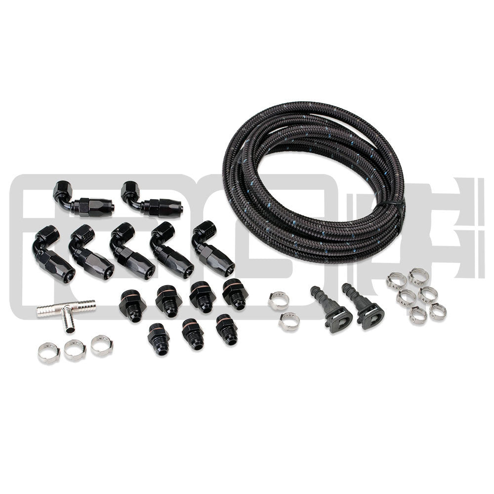 IAG Braided Fuel Line & Fitting Kit For IAG Top Feed Fuel Rails & -6 A -  New Provisions Racing