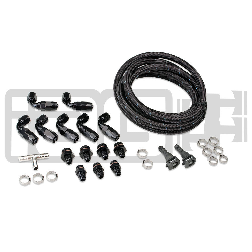 IAG Braided Fuel Line & Fitting Kit For IAG Top Feed Fuel Rails