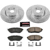 Powerstop Z23 Evolution Sport Brake Rotor Pad Package Deal Front Only - 15-21 WRX