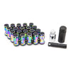 Project Kics R40 Iconix Neo-Chrome 16+4 Locks Lug Nuts w/ Black Caps - Universal