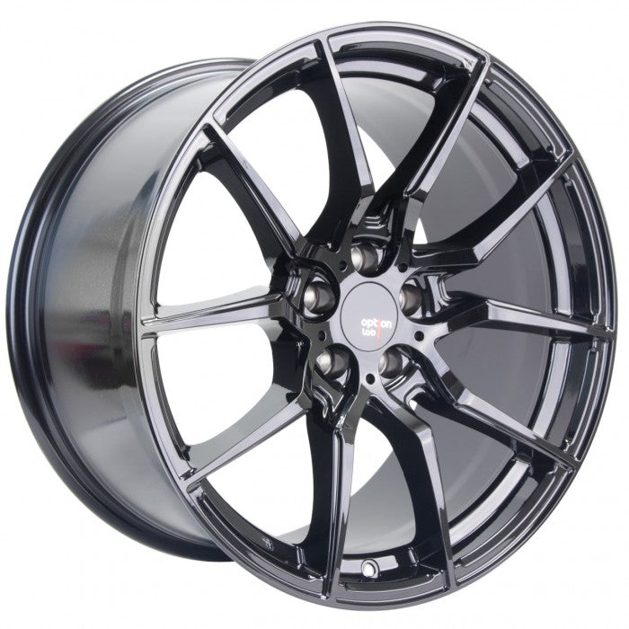 Option Lab R716 18x9.5 5x114.3 +35 Gotham Black Wheel | New