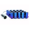 Project Kics M12x1.25 Blue Titanium Closed End Lug Nuts