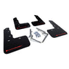 Rally Armor UR Mudflaps Black with Red Logo - 17+ Civic Type R