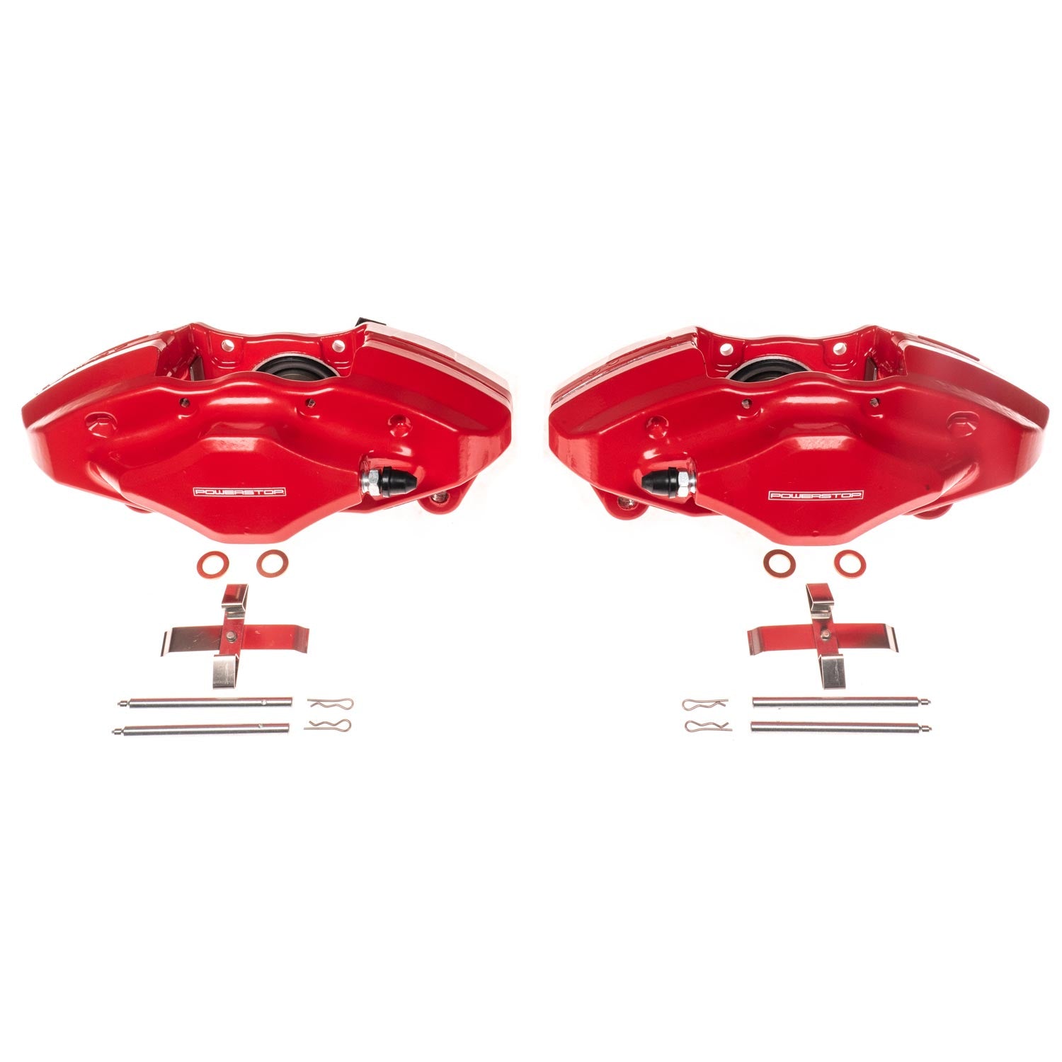 Powerstop Red Powder Coated OE Type Rear Brake Calipers - Multiple Subaru Fitments