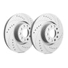 SP Performance Drilled and Slotted Gray ZRC Rotors Front Pair - 15-19 WRX