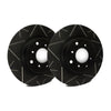 SP Performance Peak Series Slotted Black Zinc Plated Rotors Front Pair - 15-19 WRX
