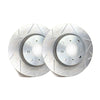 SP Performance Peak Series Slotted Silver Zinc Plated Rotors Front Pair - 15-19 WRX