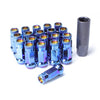 Muteki SR48 Open End Lug Nuts M12x1.25 - Chrome Burned Blue