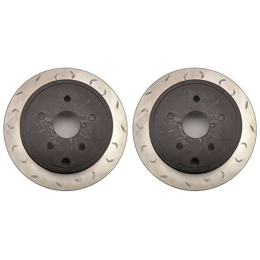FactionFab Swept Slot Bi-Direction Pair Rear Rotors - 2015-2021* WRX