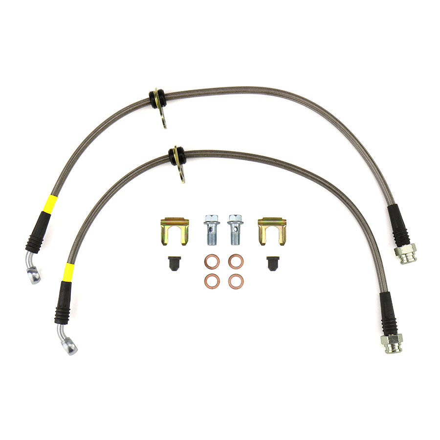 FactionFab Rear Stainless Steel Brake Lines - 2008-2021 WRX