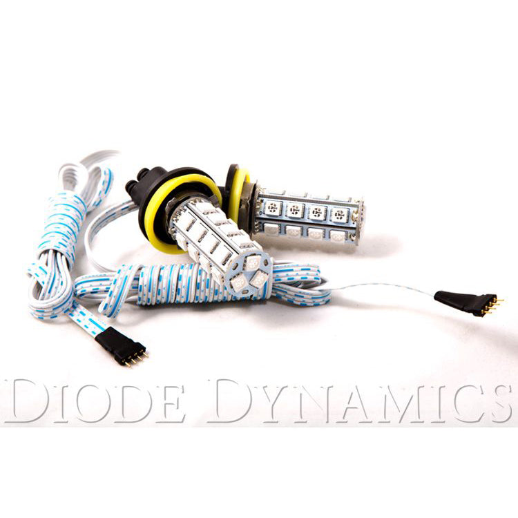 Diode Dynamics H11 Multicolor LED Bulb Kit - PAIR