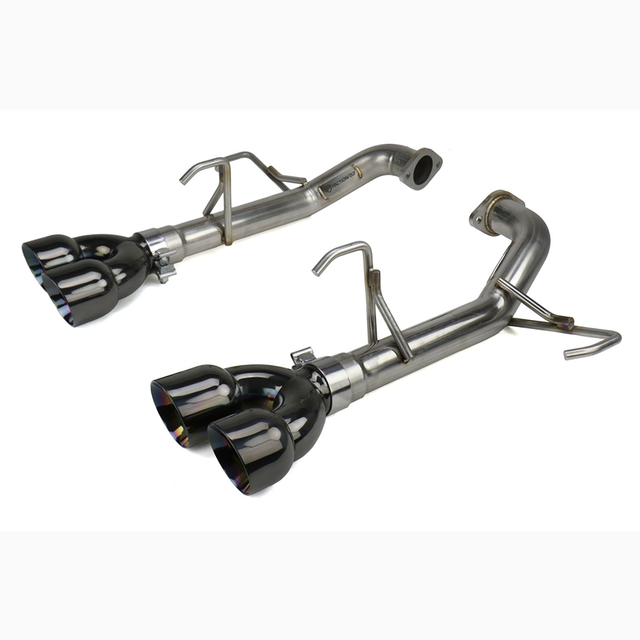 FactionFab Axle Back Exhaust w/ Black Tips - 2019-2021 STI